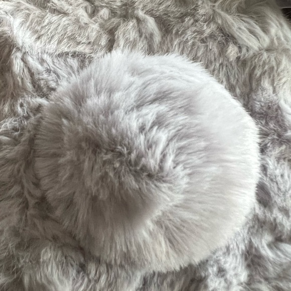 Grey Vegan Friendly Faux Fur Adorable Plush Bunny Rabbit Phone Case 13 PRO MAX - Picture 7 of 8